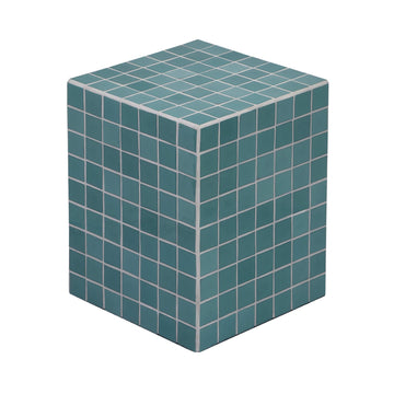 Callista 18" Modern Bohemian Ceramic Tiled Rectangle End Table - JONATHAN Y
